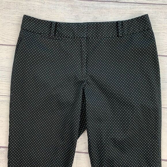 Talbots Capri Cropped Pants sz 6 Black White Polka Dots Inseam 25" - Picture 3 of 9